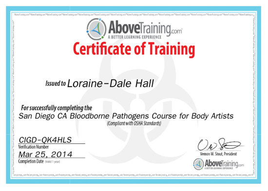License of Bloodborne Pathogens